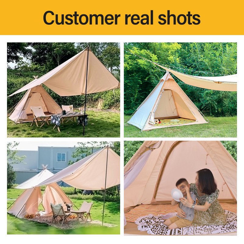 Chanhone OEM Cheap Waterproof Cotton Canvas Outdoor Teepee Tent Adults