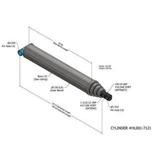 Strukturen til den hydrauliske sylinderen