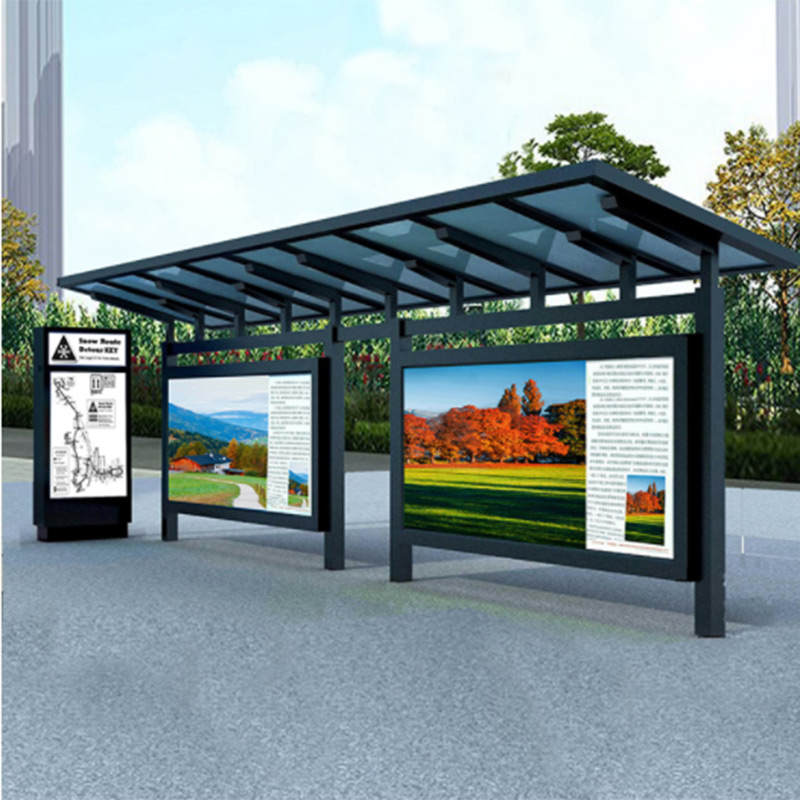 Installation steps of the bus shelter