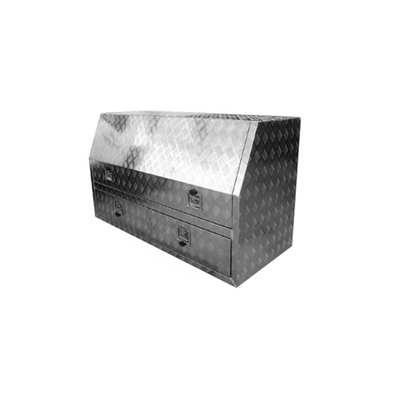 အံဆွဲ ၂ ခုပါသော Aluminium Checker Plate Tool Box