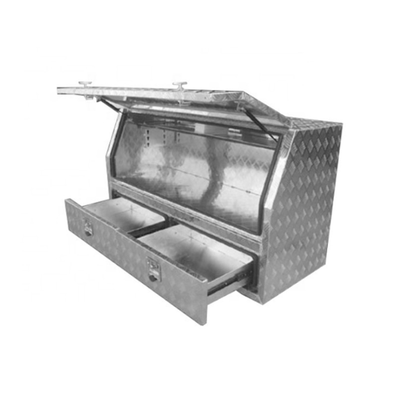 Aluminium Side Open Tool Box with built-in Drawer