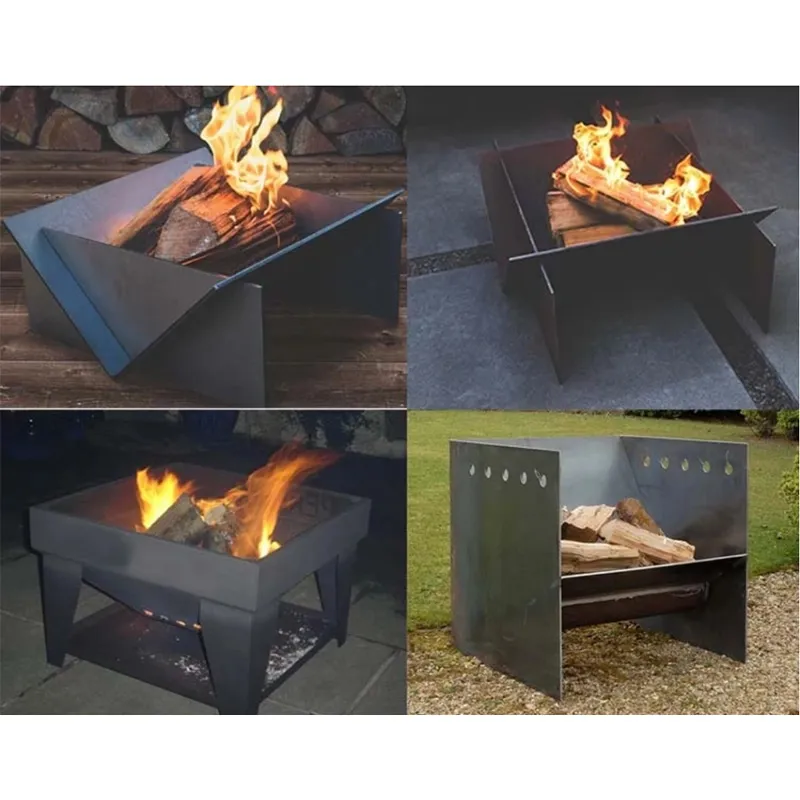 Detachable Metal Garden Decoration Heating Brazier Simple Fire Pit