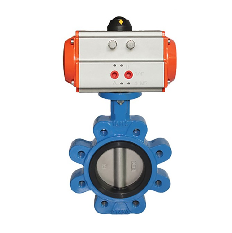 Lug Butterfly Valve With Pneumatic Actuator