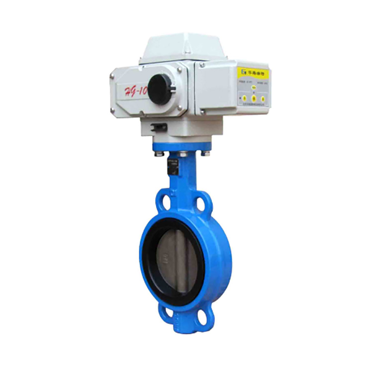 Wafer Type Butterfly Valve With Electric Actuator