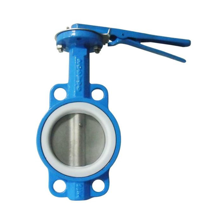 Wafer Type Butterfly Valve na May PTFE Seat