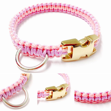 Pink Paracord Dog Collar