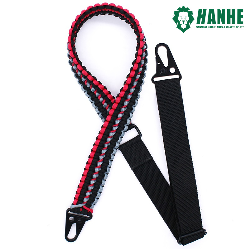 Extra Wide Paracord Rifle Sling with Metal Snap Hook