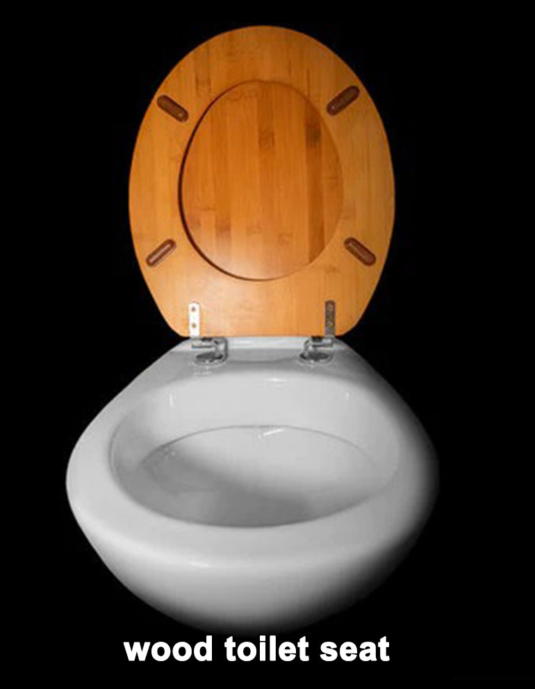 Wood toilet seat