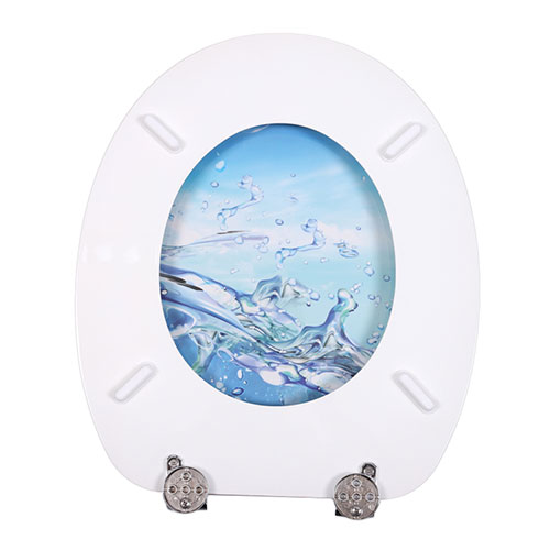 Decorated printed MDF toilet seat