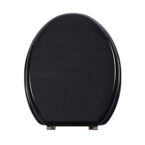 Mat zwarte universele houten toiletbril