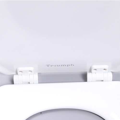 White universal wood toilet seat