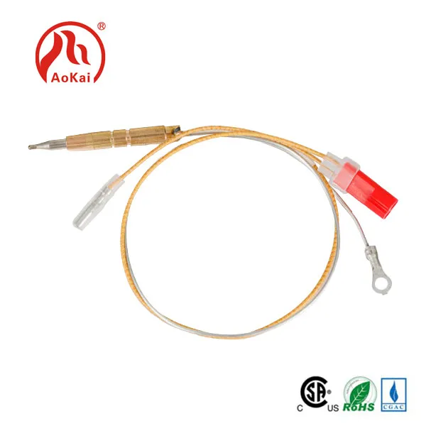 Brass Hlau Thermocouple Nplaim Sensor rau Gas Qhov cub