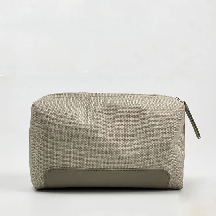 Canvas-Tasche mit quadratischem Boden und Reißverschluss