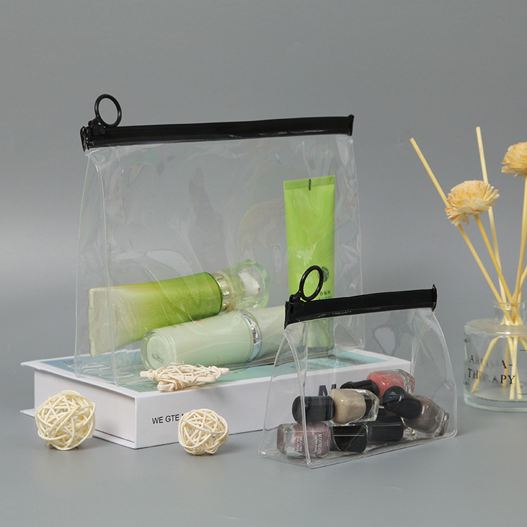 Clear Cosmetic Bag with Ziplock Ring