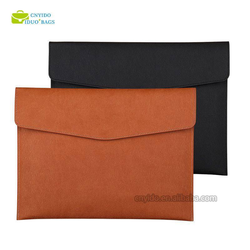 PU File Bag With Button
