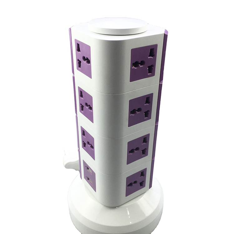 Durable Electric Surge Protector Vertical Power Socket