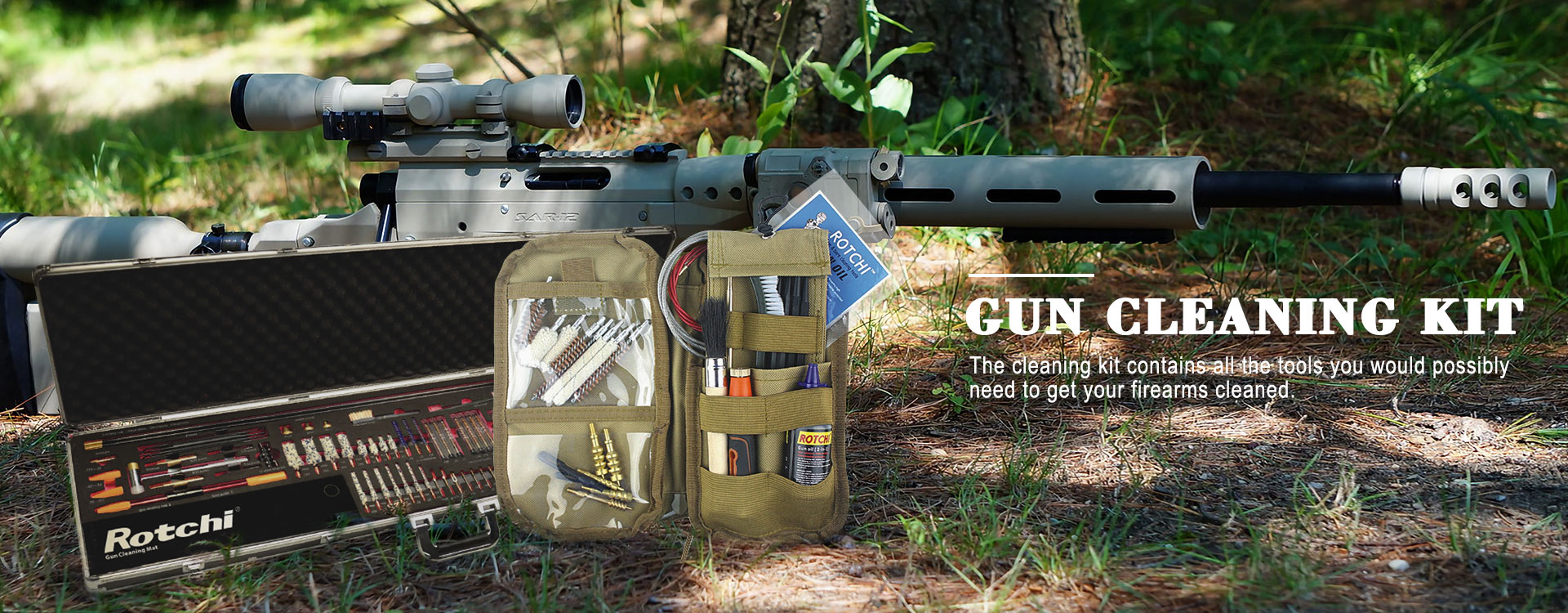 Kit de nettoyage de pistolet tout-en-un de luxe en aluminium