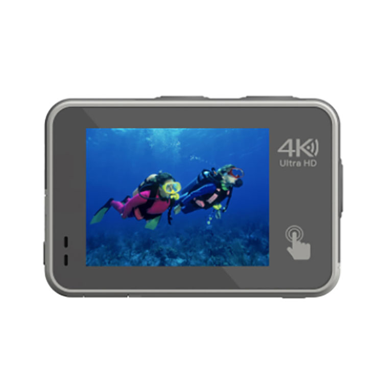 Wasserdichte 4k Action-Kamera mit zwei Bildschirmen