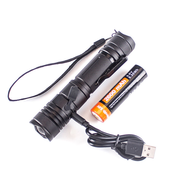 Tragbare, wiederaufladbare USB-LED-Taschenlampe