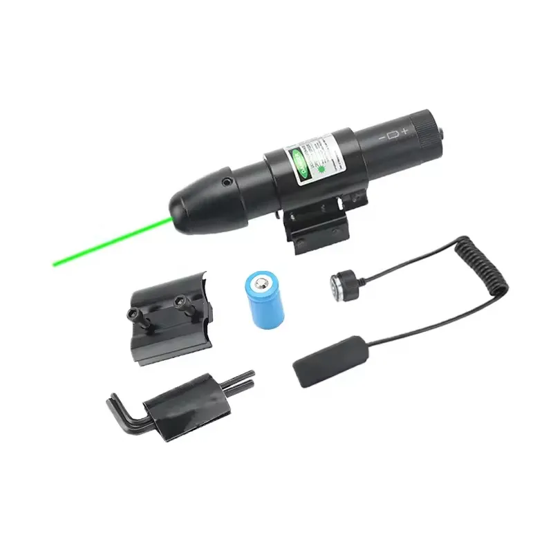 Đèn pin chiến thuật có thể điều chỉnh Phạm vi laser xanh với công tắc áp suất