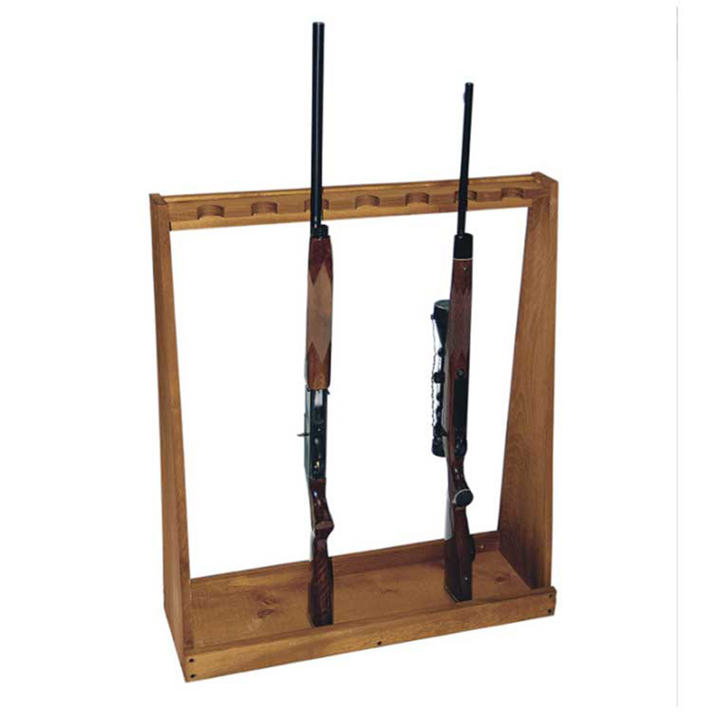 Factory direct wooden gun display rack 7 Gun Storage Rack