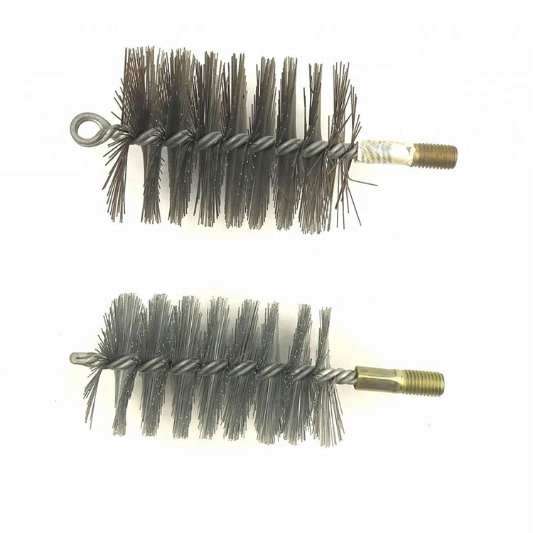 Galvanized Steel Wire or Stainless or Steel or Brass Wire Tube Brush with Nut