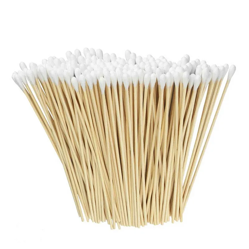 Gun Cleaning Cotton Swab Strong Bamboo Stem