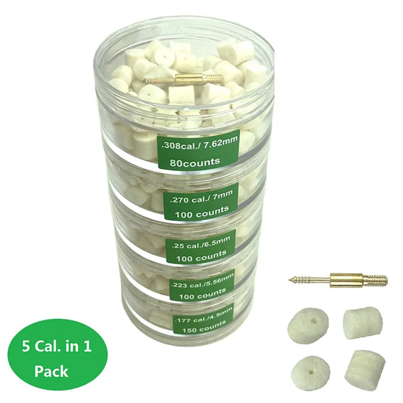 Gun Cleaning Wool Pellets Cylindrical Cases Screw Together Packed