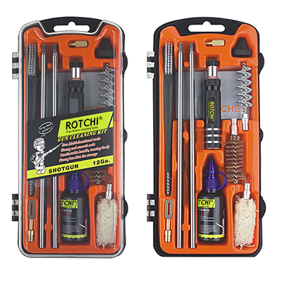 Shotgun Cleaning Kit Orange Case Oil Bottle