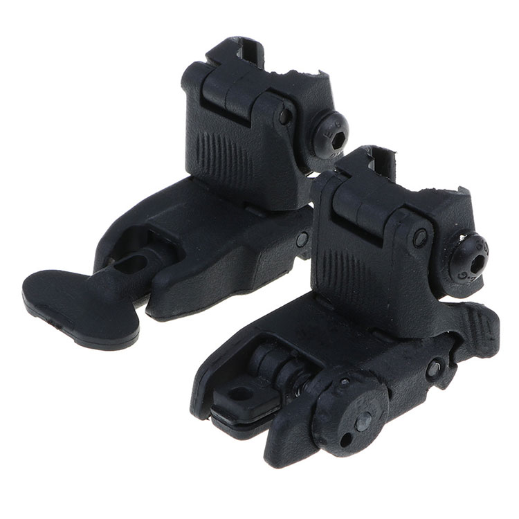 Sight Set Tactical Adjustable Flip up Front Rear Sight Rapid Transition Backup Iron Scope Mounts & Accessories