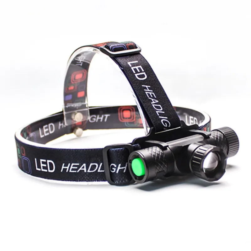 Super bright flashlight USB rechargeable LED headlamp