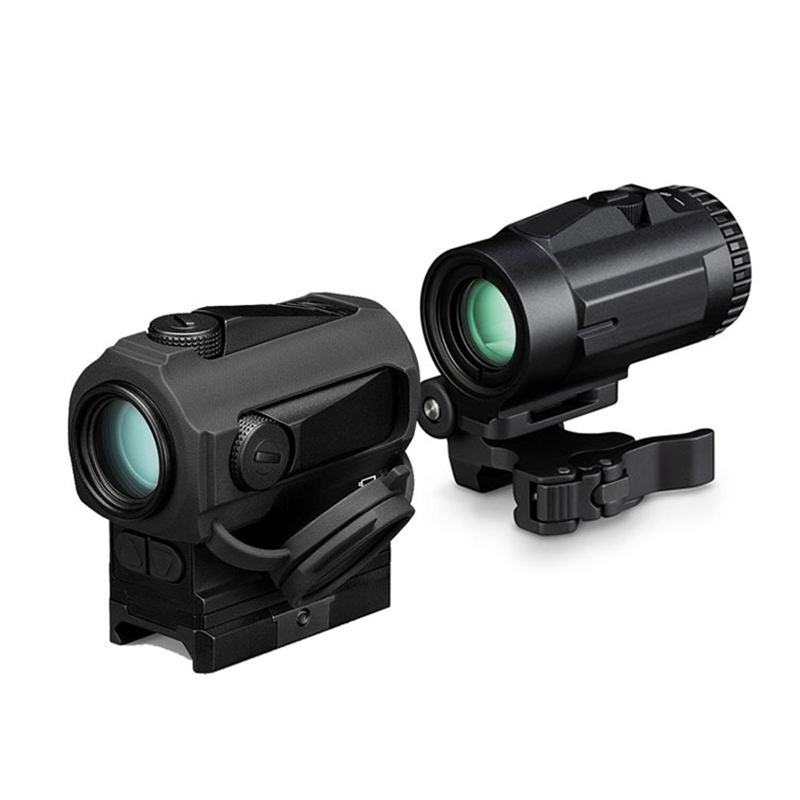 Chiến Thuật 3X Kính Lúp Ống Nhòm Quang Học Săn Bắn Riflescope Điểm Tham Quan Chấm Đỏ Tầm Nhìn Với QD Ốp Cho 20 Mm Súng Trường Súng Đường Sắt