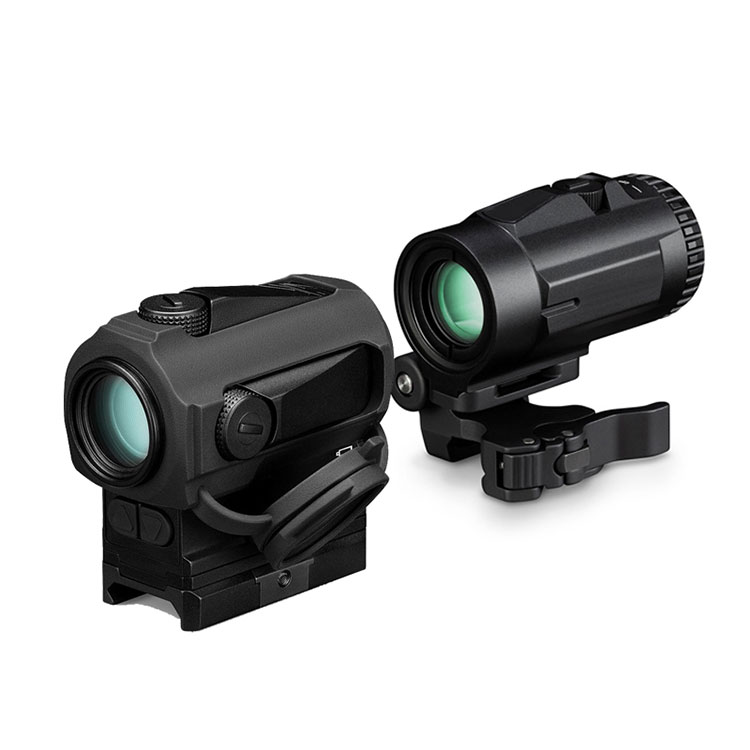 Tactical 3X Magnifier Scopes Optics Hunting Riflescope Sights Red Dot Sight With QD Mount For 20mm Rifle Gun Rail