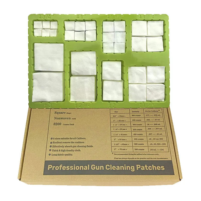 Universal White Cotton Cloth Round Gun Cleaning Patches Blister Box