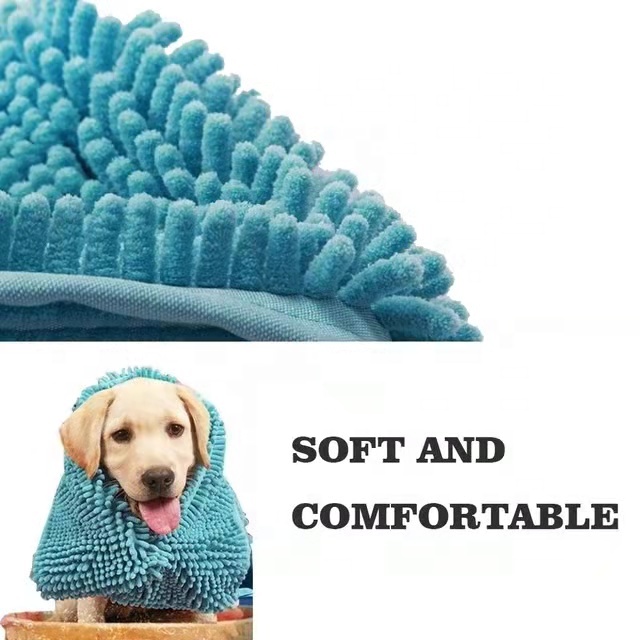 Microfiber Chenille Dog Towels Pet Kain