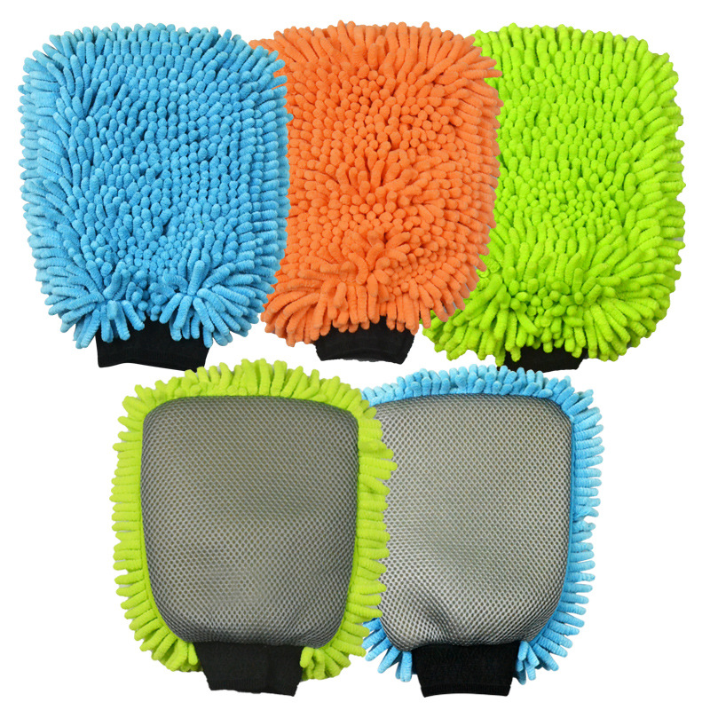 Microfiber Plush Wash Chenille Mitt Car Cleaning Sarung Tangan