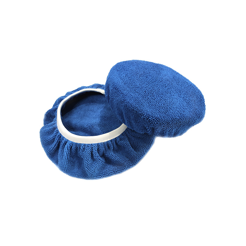 Синя кръгла кола за полиране с восък полиращ капак