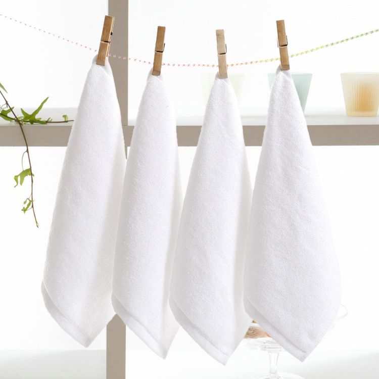 Dostosowane 100% bawełna Małe tanie białe ręczniki do twarzy