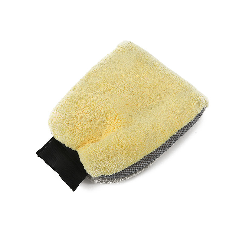 Double Side Coral Fleece Car Clean Gloves
