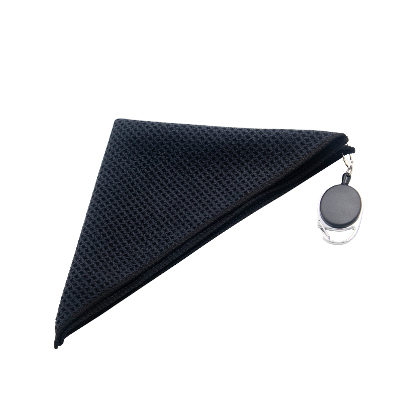 Toalha de microfibra waffle toalha de golfe com logotipo e gancho