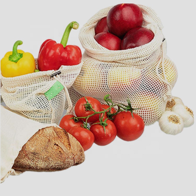 再利用可能な果物と野菜のバッグ