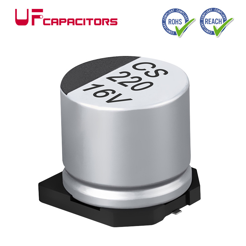 85C mikroschemos aliuminio elektrolitinis kondensatorius