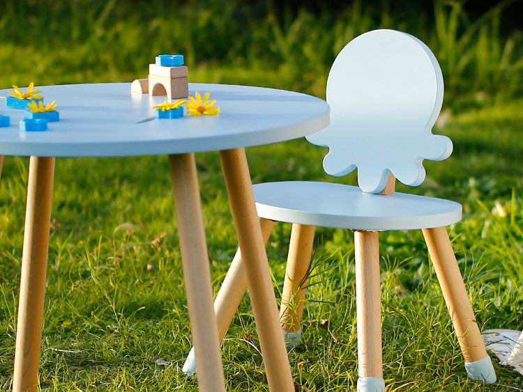 Kids Wood Plastic Study Table and Chair