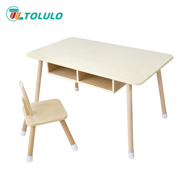 Børnestudiebord og stol - 1 