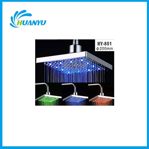 Square Colorful LED Top Spray Head