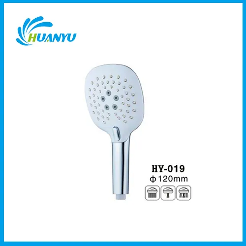 White Square Button Hand Shower Head