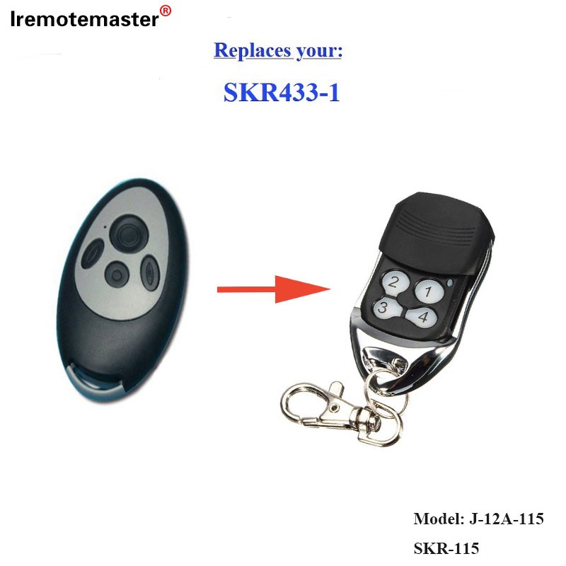 对于 SKR433-3 车库门更换遥控器滚动代码 433,92mhz