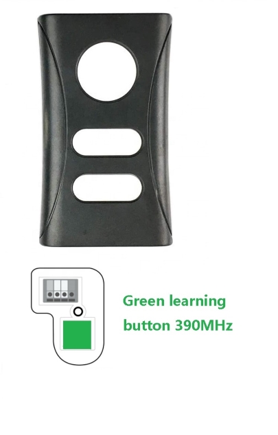 Para 81LM 82LM 83LM Botón de aprendizaje verde 390MHz Reemplazo remoto de puerta de garaje
