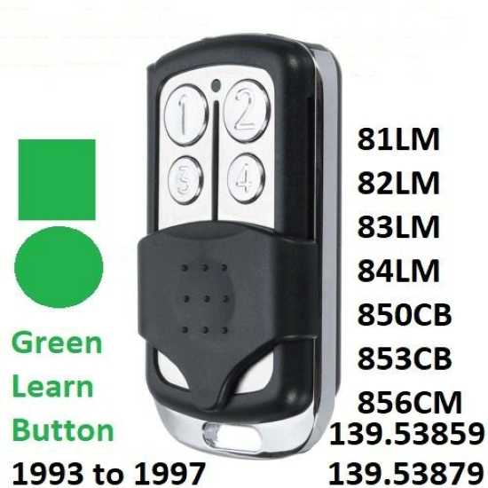 Para 81LM 82LM 83LM Botón de aprendizaje verde 390MHz Transmisor remoto de puerta de puerta