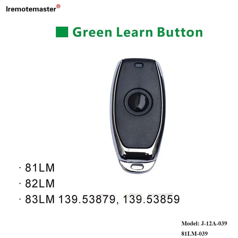 81LM 82LM 83LM ഗ്രീൻ ലേൺ ബട്ടൺ 390MHz ഗാരേജ് ഡോർ റിമോട്ട് കൺട്രോൾ